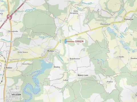 Dražba lesa, Římov, 34065 m2