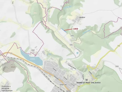 Dražba lesa, Náměšť nad Oslavou, 3001 m2