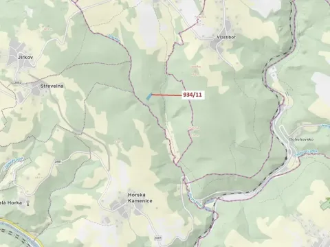 Dražba lesa, Jílové u Držkova, 3439 m2