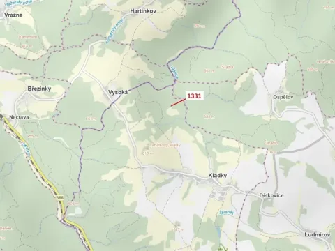 Dražba lesa, Kladky, 183 m2