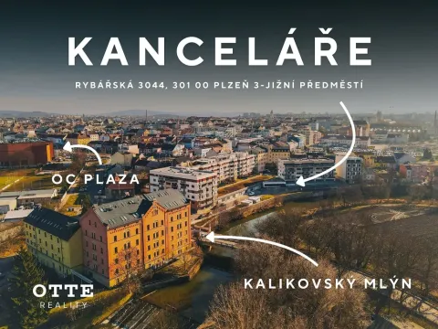 Pronájem kanceláře, Plzeň, Rybářská, 152 m2