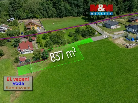 Prodej pozemku pro bydlení, Valašské Meziříčí - Bynina, 837 m2
