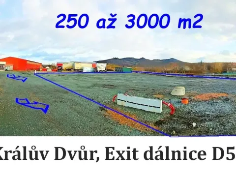 Pronájem komerčního pozemku, Králův Dvůr, Průmyslová, 500 m2