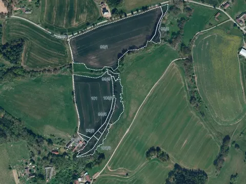 Prodej pole, Krásná Hora, 76569 m2