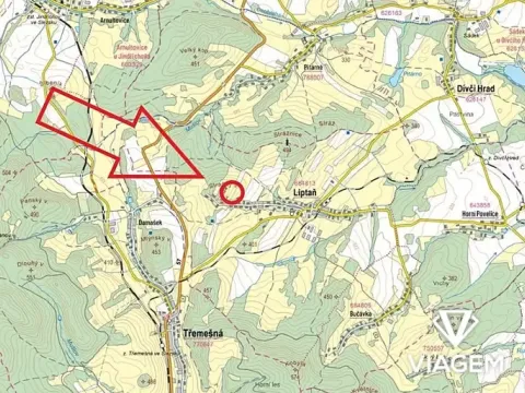 Prodej pole, Liptaň, 4486 m2