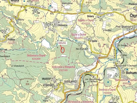 Dražba lesa, Prachatice, 2039 m2