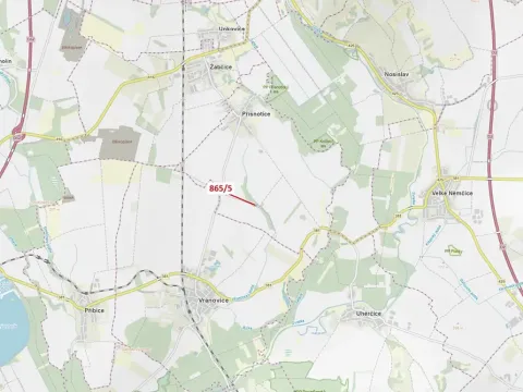 Dražba lesa, Přísnotice, 968 m2