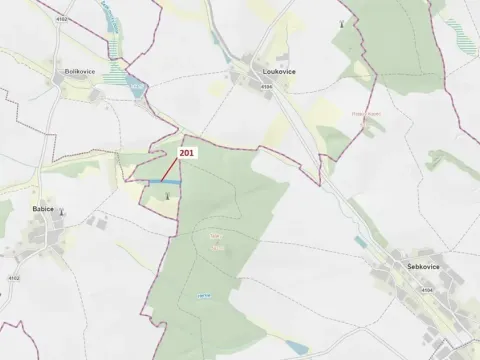 Dražba lesa, Loukovice, 7796 m2