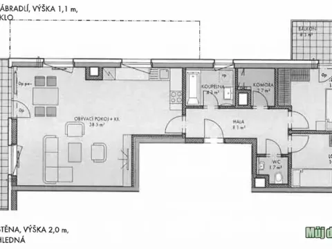 Pronájem bytu 3+kk, Praha - Prosek, Čakovická, 83 m2