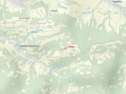 Dražba louky, Valašská Bystřice, 749 m2