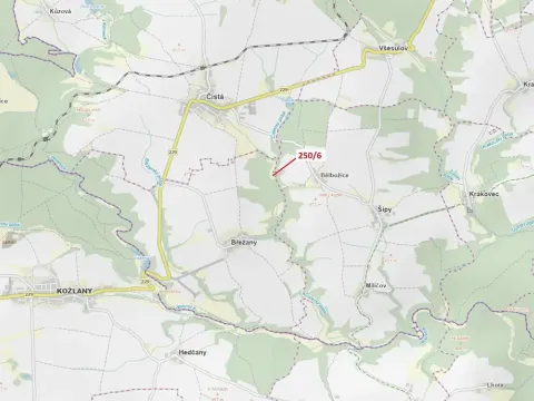 Dražba lesa, Břežany, 9 m2