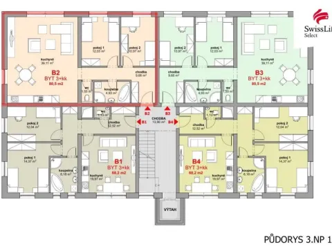 Prodej bytu 3+kk, Polná, 80 m2
