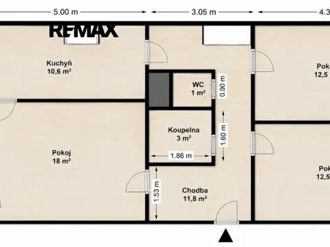 Prodej bytu 3+1, Praha - Stodůlky, Borovanského, 73 m2