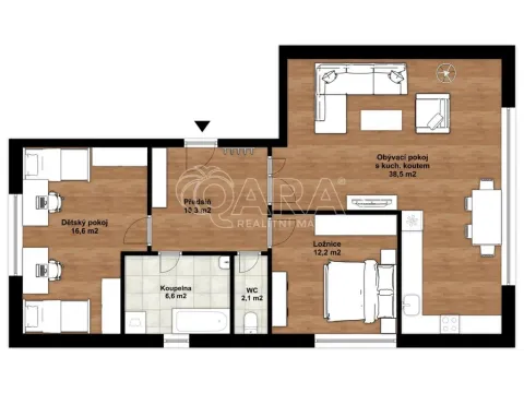Pronájem bytu 3+kk, Říčany - Radošovice, K Podjezdu, 86 m2