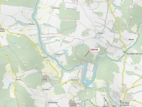 Dražba lesa, Hosty, 1258 m2