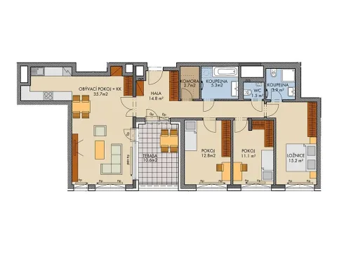 Prodej bytu 4+kk, Praha, Kardausova, 108 m2
