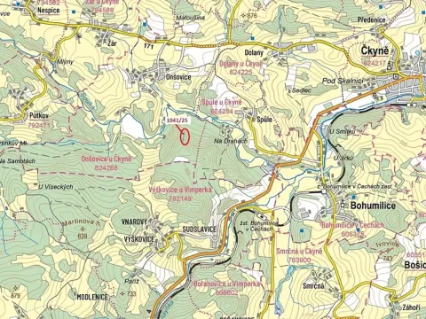 Dražba lesa, Prachatice, 2082 m2